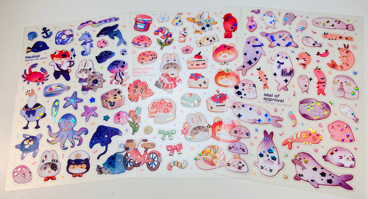 Foiled Sticker sheets