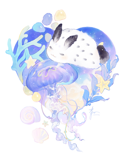 Indigo Ocean Print