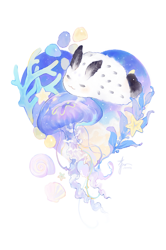 Indigo Ocean Print
